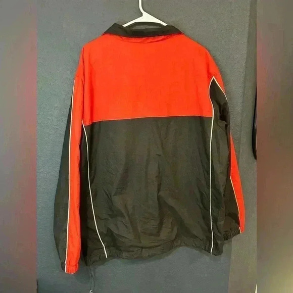 Men’s Nike vintage Y2K windbreaker red & blk XL ￼ - Picture 5 of 5
